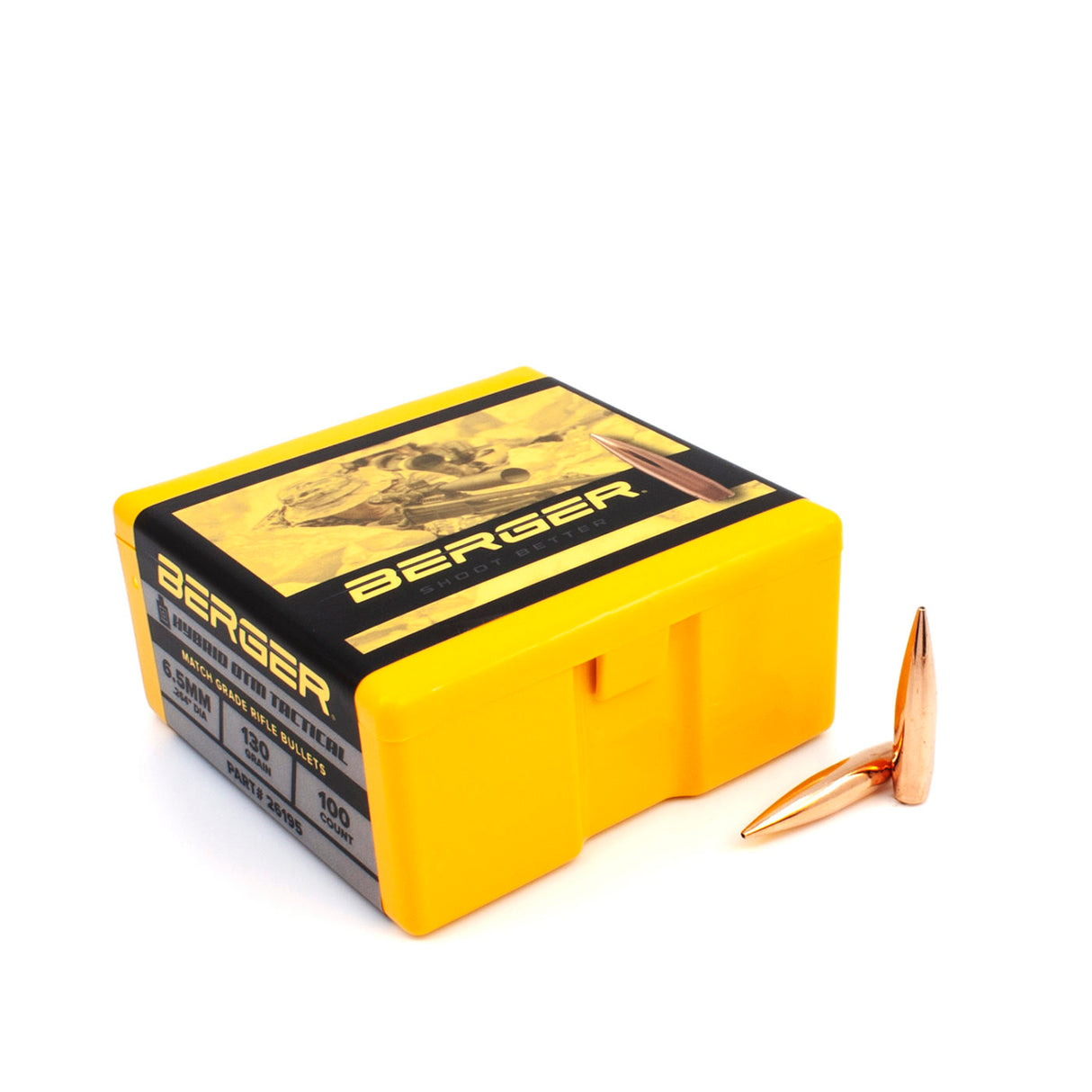 Berger 6.5mm 130g AR Hybrid OTM Tactical -(100)