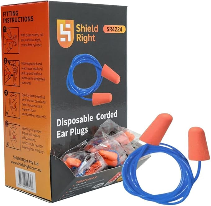 Earplugs - Corded Disposable