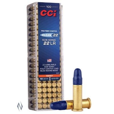 CCI 22LR Target 40GR Clean 22 Blue - 100