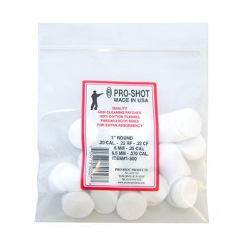 Pro-Shot .22-270 Round Patches 600 pack