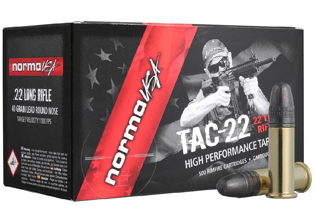 NORMA 22LR TAC-22 40GR LRN 335M/S (1100FPS) (500 BRICK