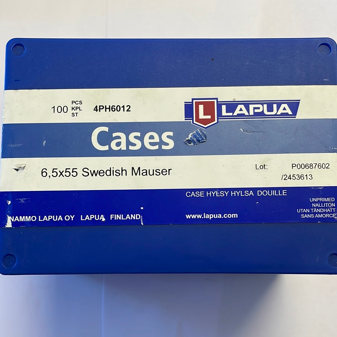 Lapua Cases - 6.5 X 55 Swedish Mauser - 100