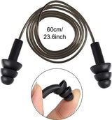 Soft Reusable Silicone Earplugs (Corded or Cordless)