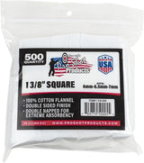 Pro-Shot 6mm-7mm Square Patches 1.3/8" 500 Pack
