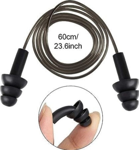 Soft Reusable Silicone Earplugs (Corded or Cordless)