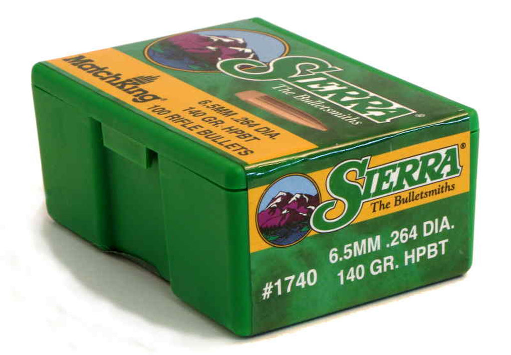 6.5 mm 140 Gr Sierra Match King H.P.B.T 500 count box