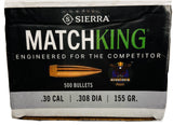 Sierra 30 Cal 155g #2156 HPBT PALMA® MatchKing (500)