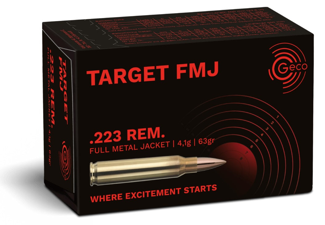 Geco .223 Rem 63gr Target FMJ - 50