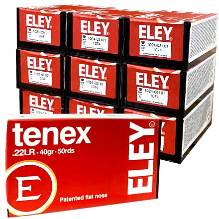 ELEY tenex .22 Rimfire Long Rifle Ammunition  (500)