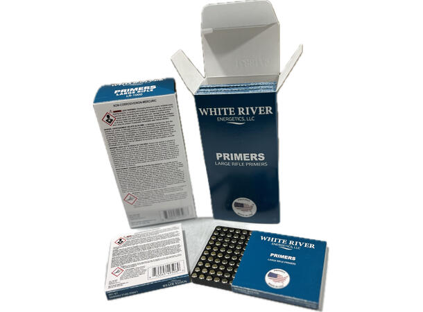 White River Energetics Large Rifle Primers Made in U.S.A