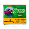 .22 Cal  Sierra 80 Gr. H.P.B.T Match King  (500 count box) #9390