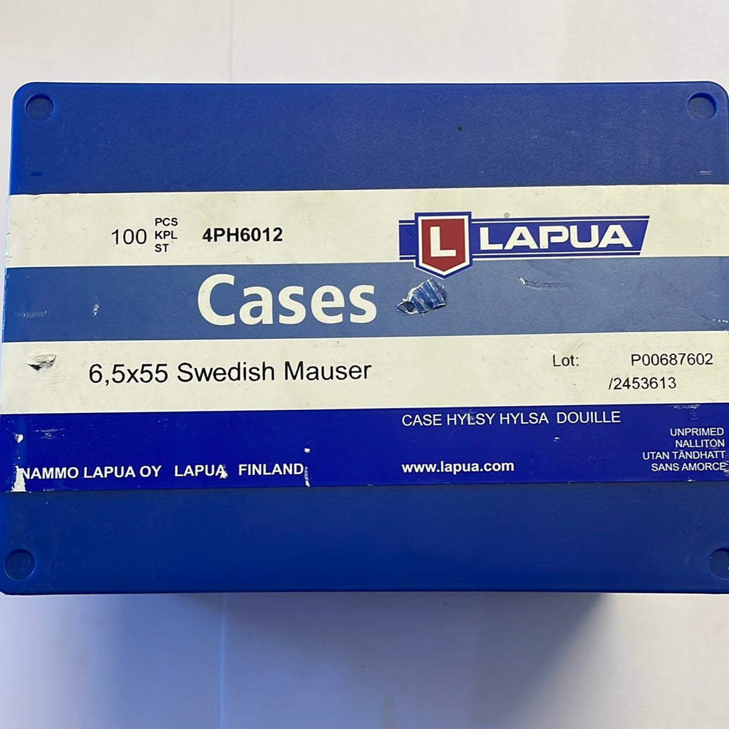 LAPUA CASES - 6.5 X 55 Swedish Mauser 4PH6012 Box of 100